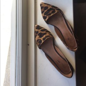 Madewell calf hair leopard print flats sz. 8
